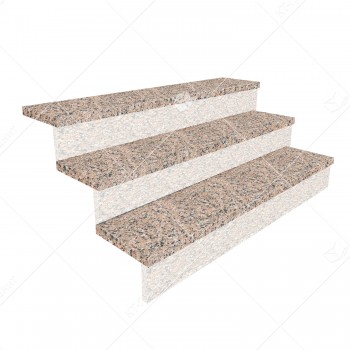 Ступени термообработанные накладные (межериченский гранит,  h=3 см)