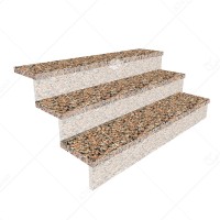 Ступени полированные накладные (межериченский гранит,  h=3 см)
