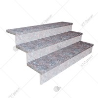 Ступени полированные накладные (токовский гранит,  h=3 см)