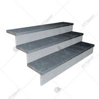 Ступени полированные накладные (осныковский лабрадорит,  h=3 см)