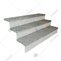 Ступени полированные накладные (васильевский гранит,  h=3 см)